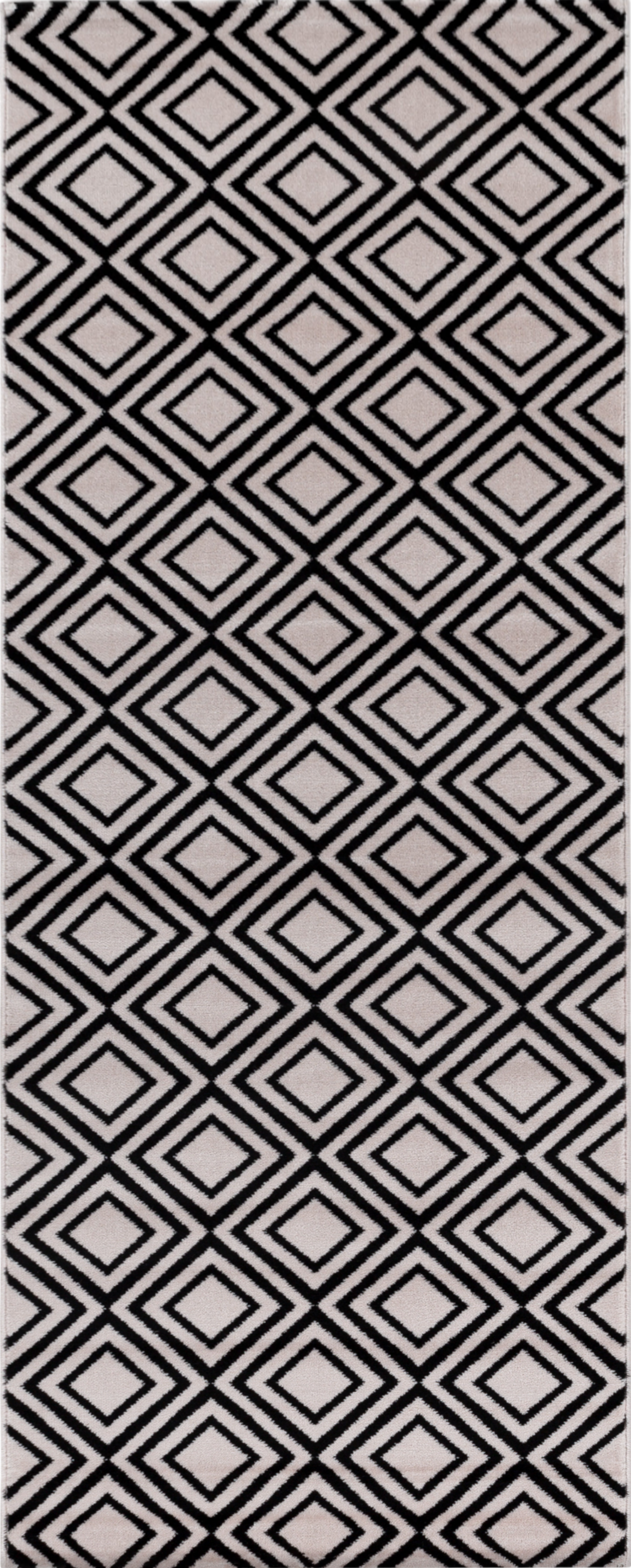 Geometric Repeating Diamond Pattern Rug - Pink
