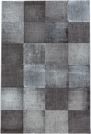 Contemporary Distressed Grid Pattern Rug | Brown Brown