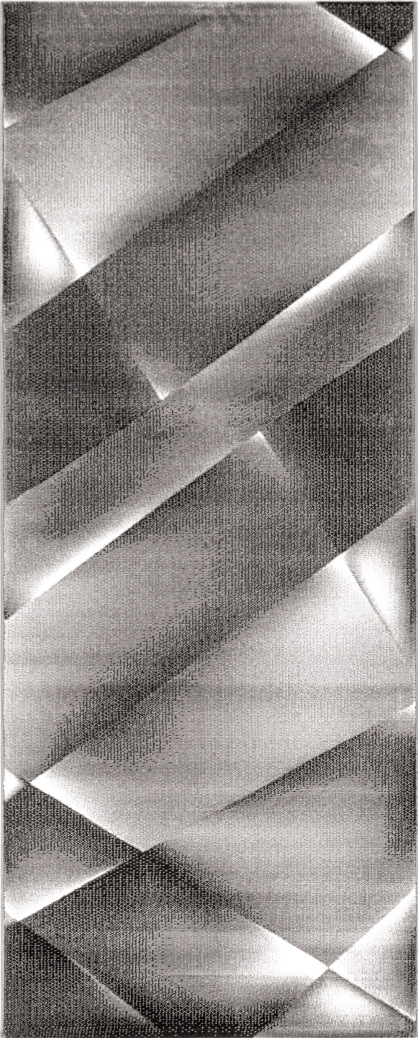 Modern Prism Geometric Pattern Rug | Brown