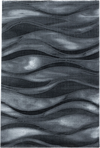 Waves Chic Area Rug | Black Black