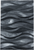 Waves Teppich Schwarz