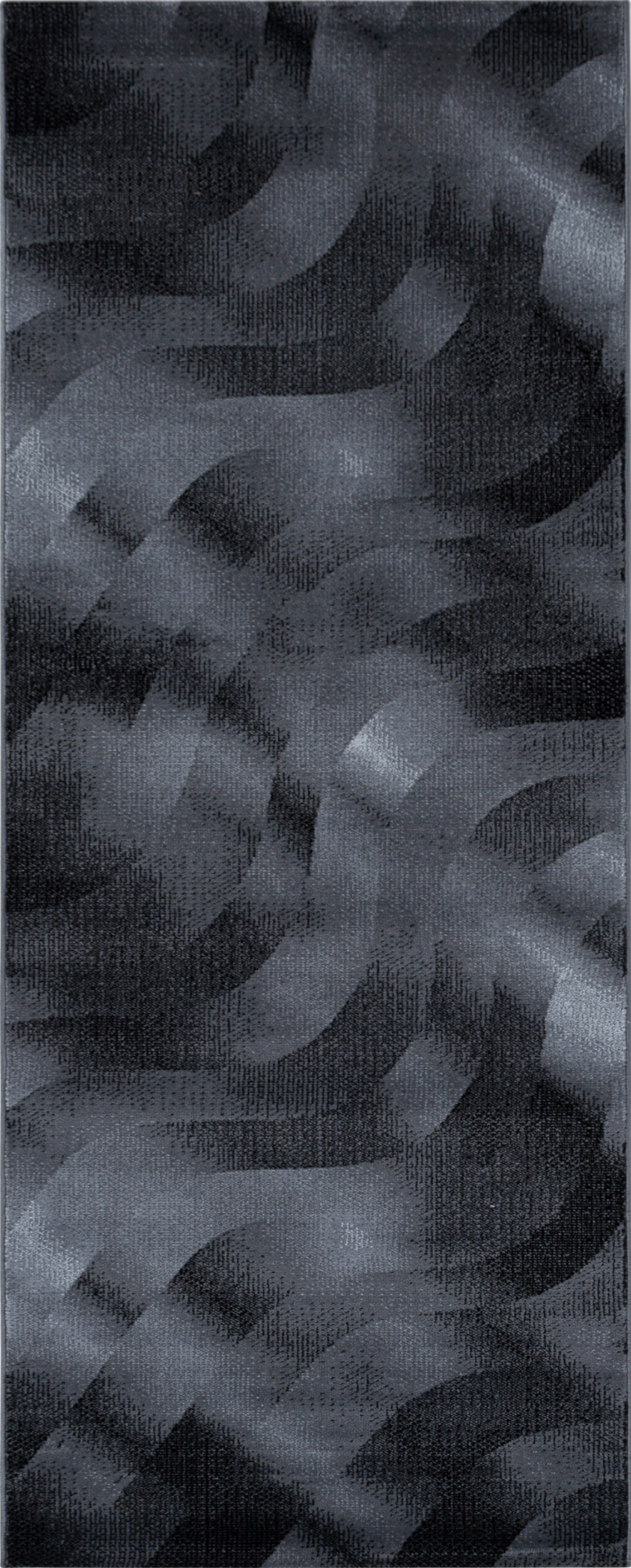 Abstract Waves Living Room | Black