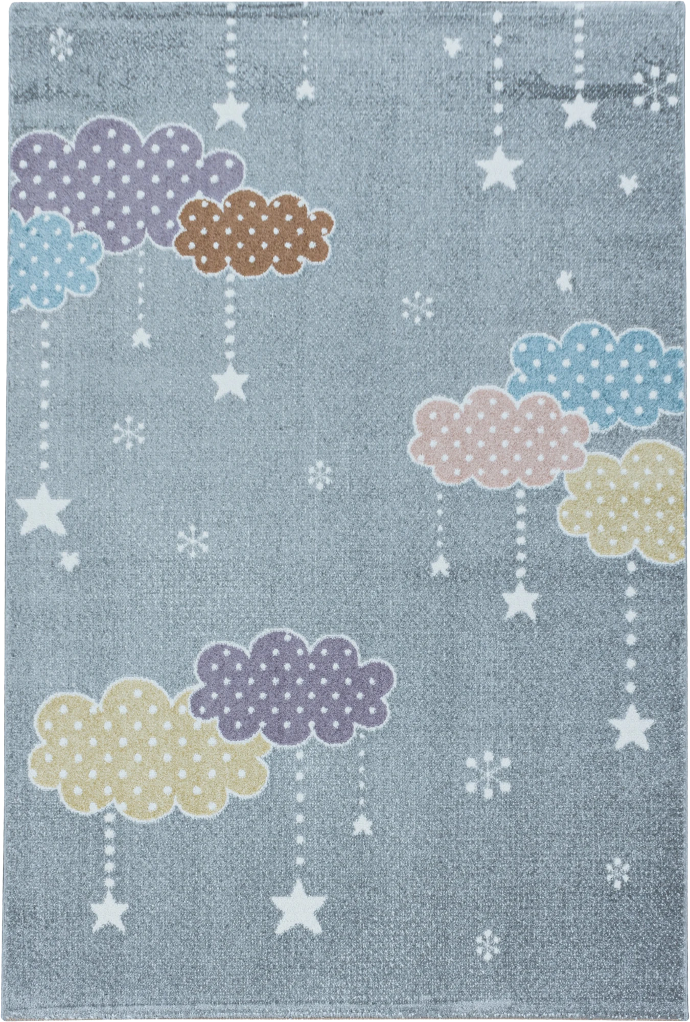 Moon And Stars Chic Kids Rug | Grey