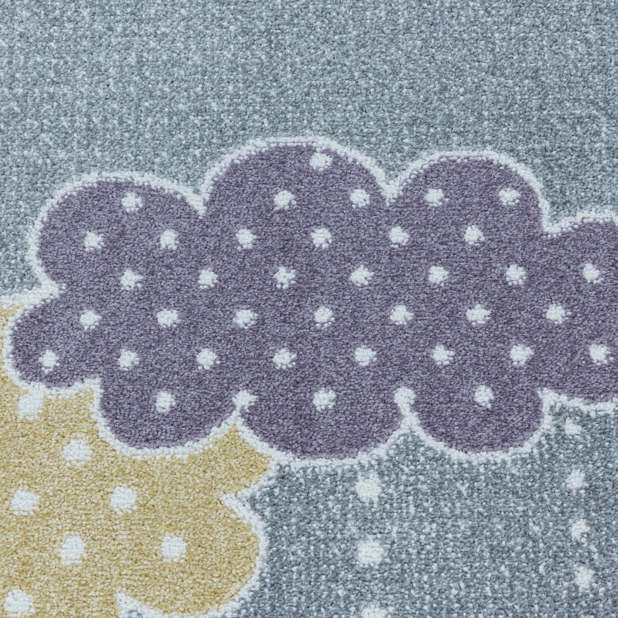 Moon And Stars Chic Kids Rug | Grey