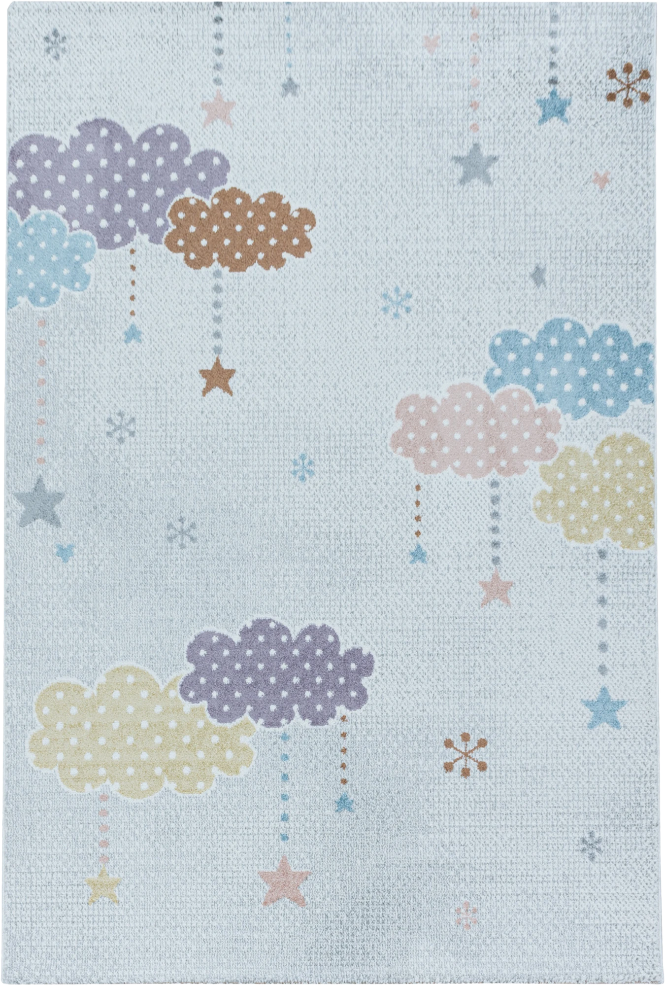 Moon And Stars Chic Kids Rug | White
