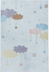 Moon And Stars Chic Kids Rug | White White