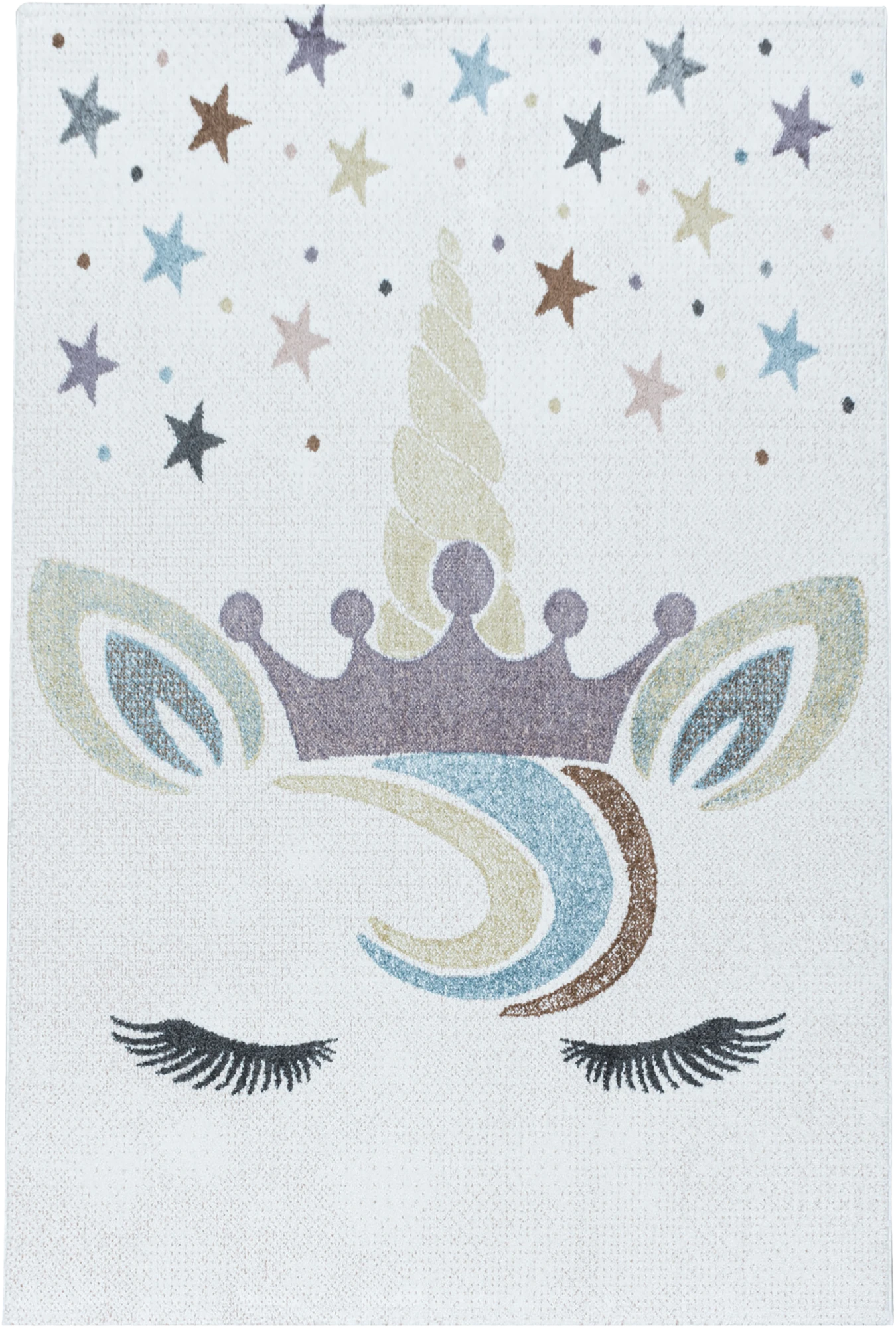 Einhorn Teppich Weiß