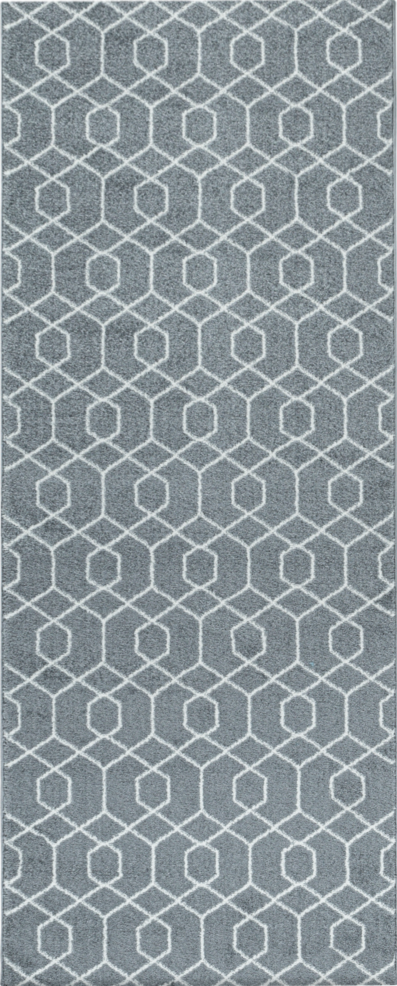 Geometric Hexagon Trellis Area Rug - Gray
