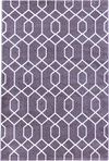 Geometric Hexagon Trellis Area Rug - Violet Violet / Purple