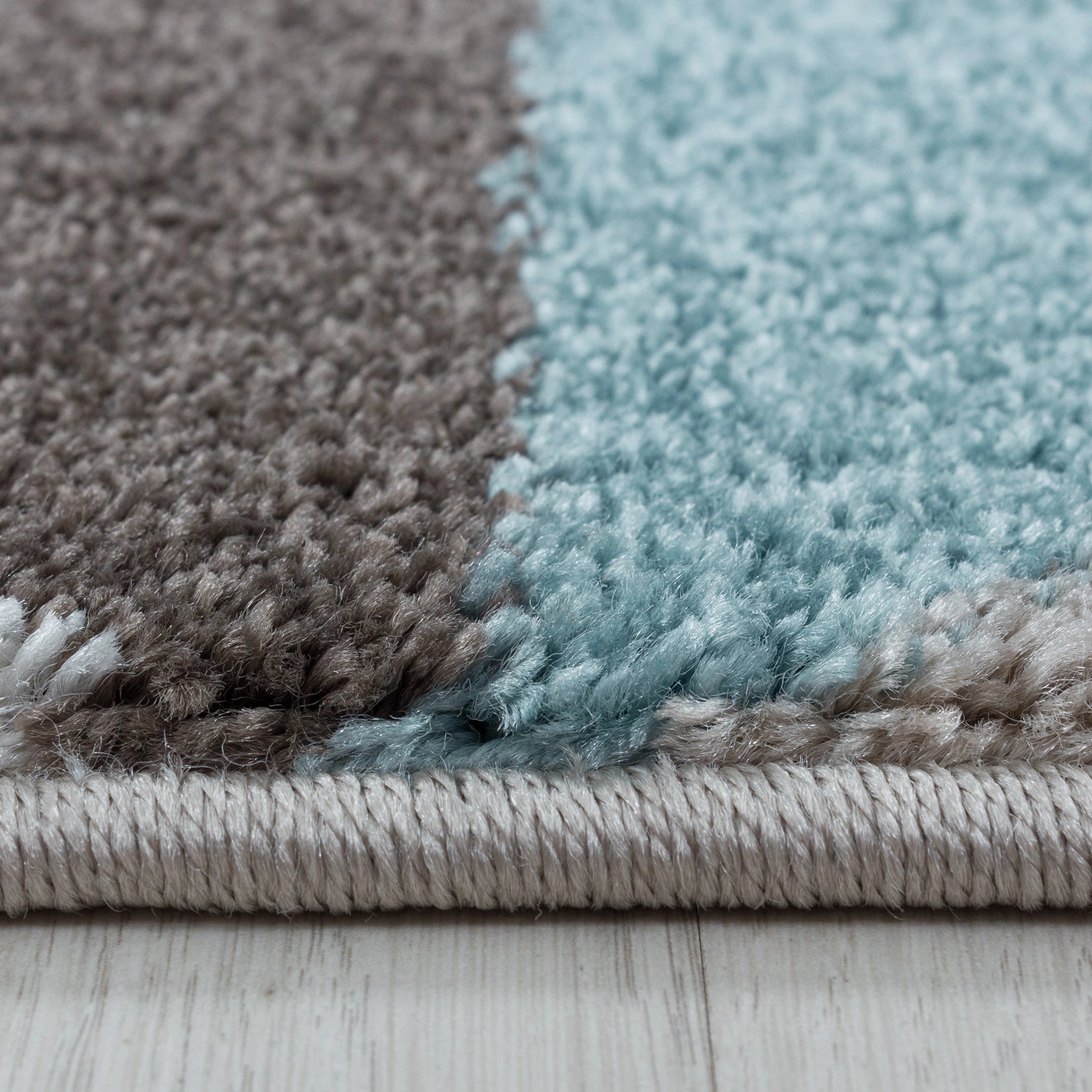 Modern Color Block Polygon Pattern Rug | Blue