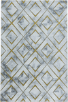 Modern Marble Effect Geometric Design Rug | Gold Gold