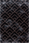 Luxury Art Deco Chevron Geometric Rug | Bronze Bronze