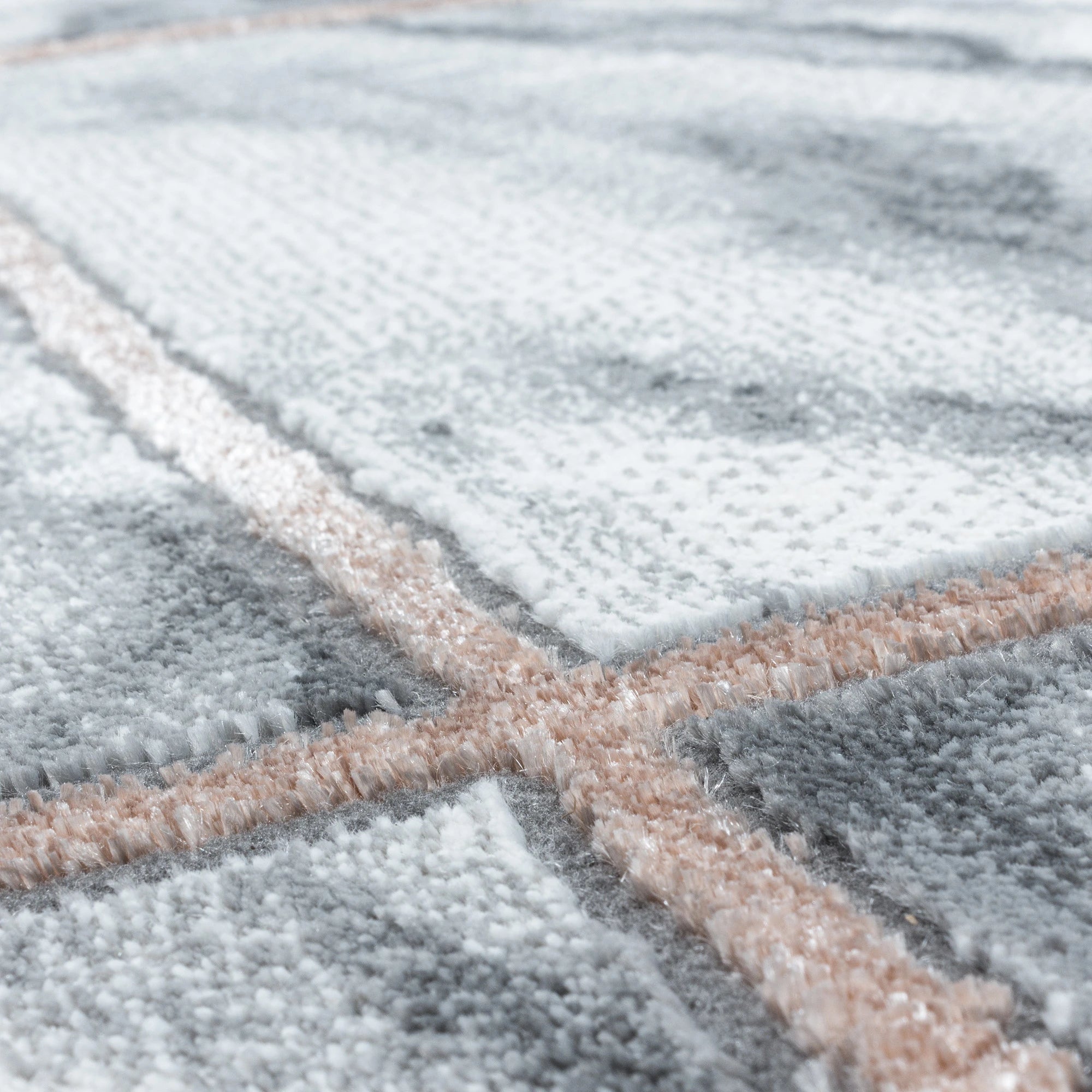 Square Mosaic Pattern Faux Stone Carpet | Bronze