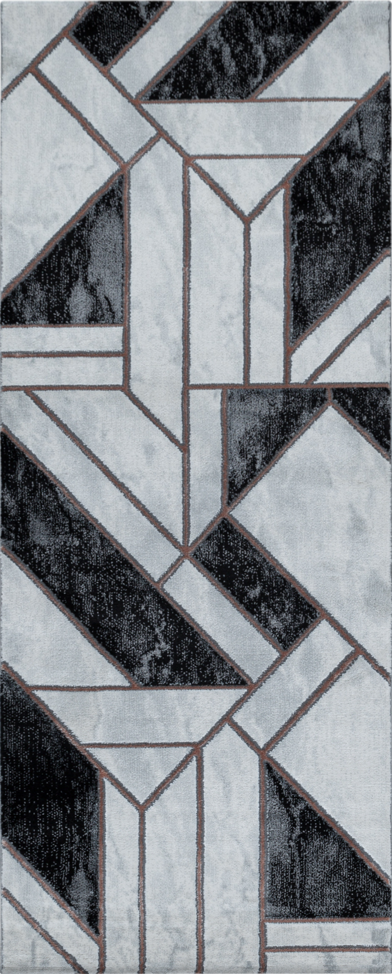 Modern Abstract Surface Area Rug | Bronze