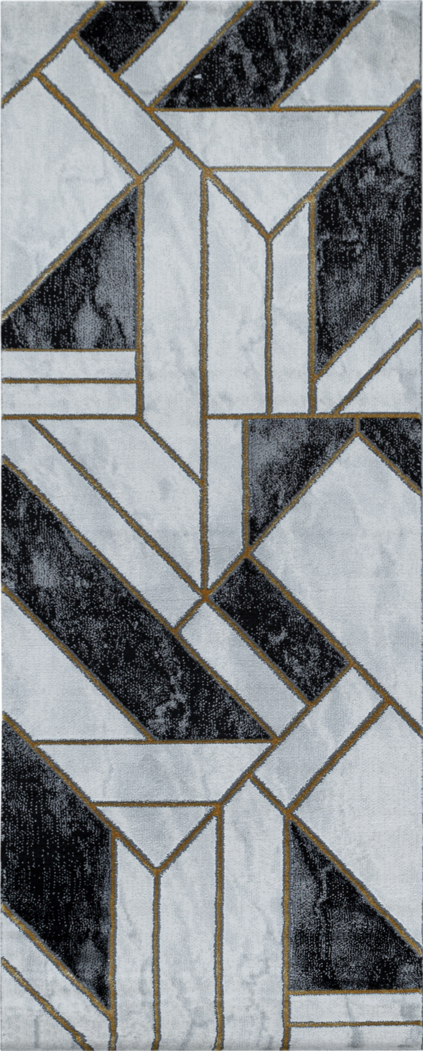 Modern Abstract Surface Area Rug | Gold