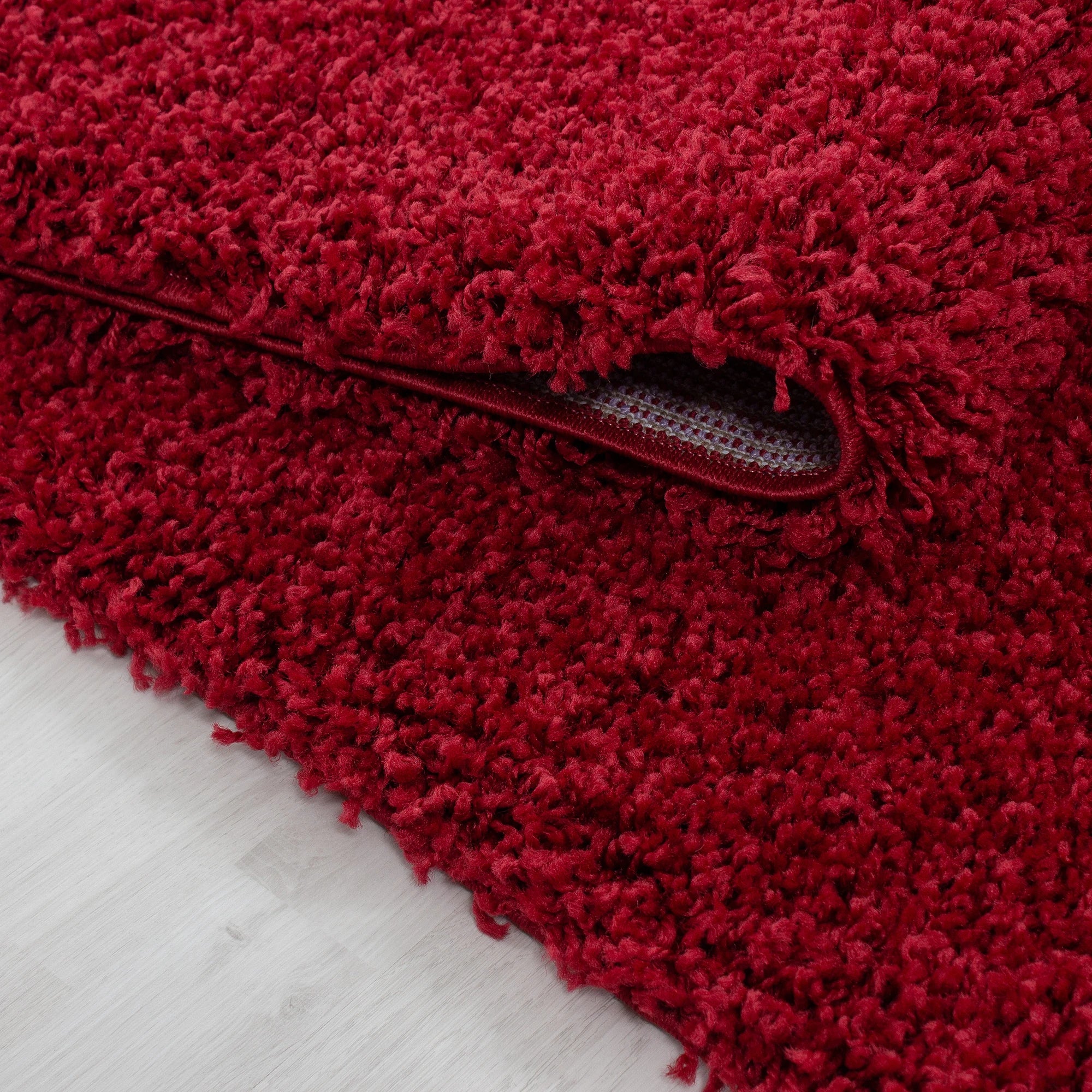 Minimalist Color Plain Cozy Shaggy | Red