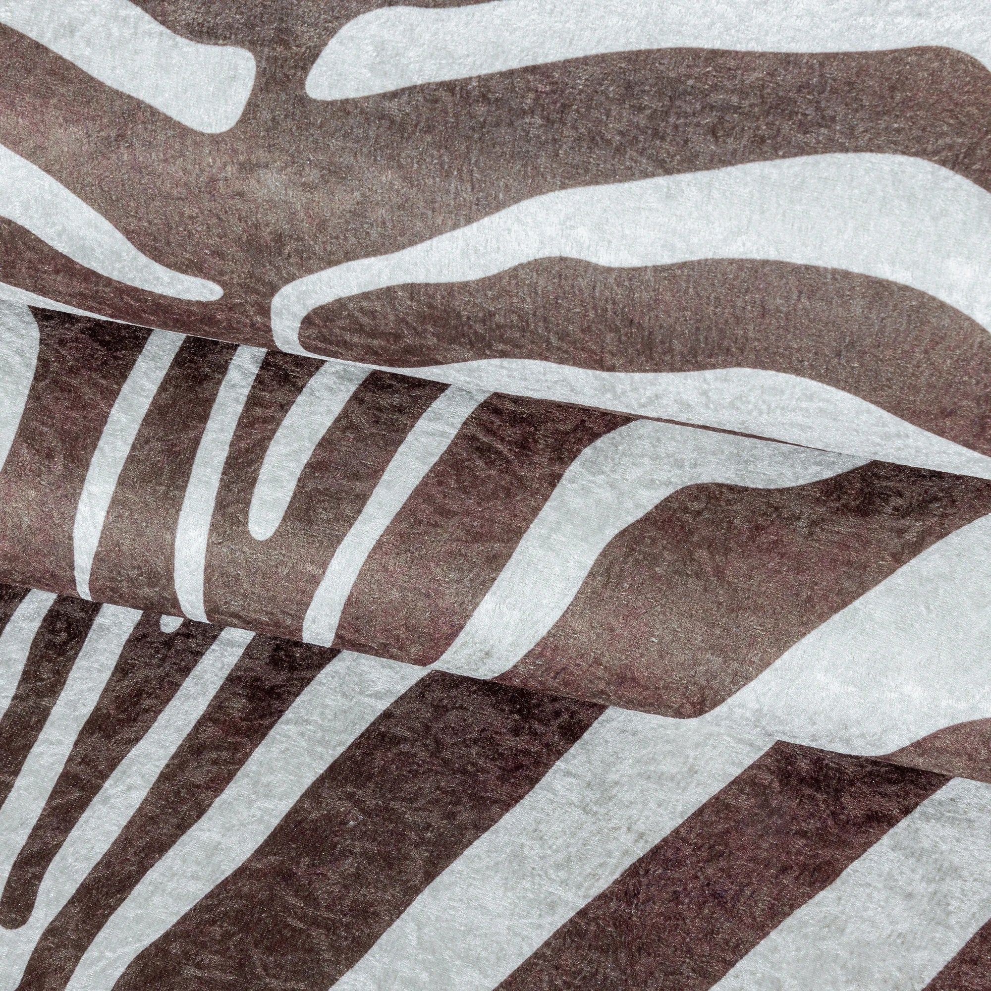 Zebra Skin Imitation Modern Rug | Brown
