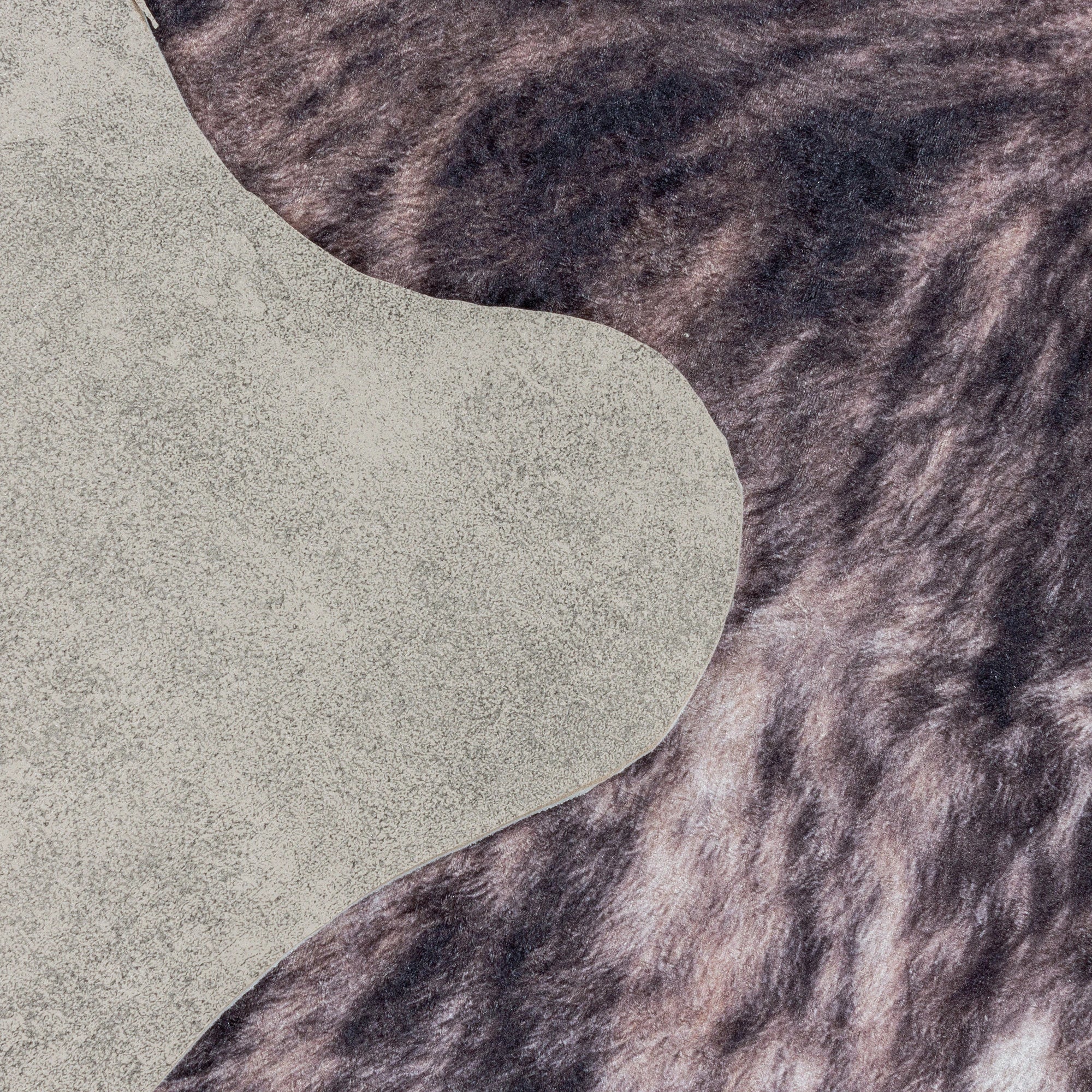 Cowhide Skin Imitation Area Rug | Brown