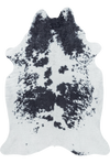 Cowhide Skin Imitation Modern Rug | Black Black