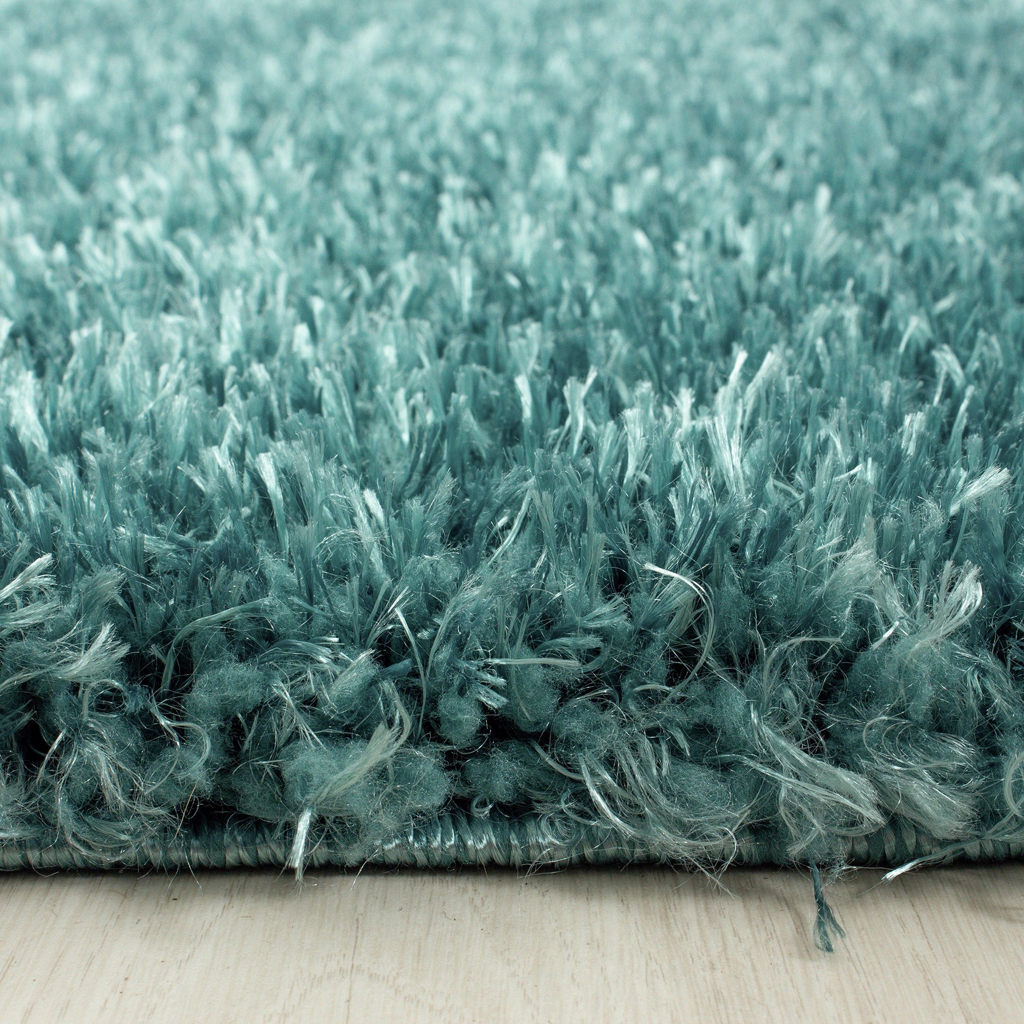 Plain Color Chic Shaggy Rug | Turquoise