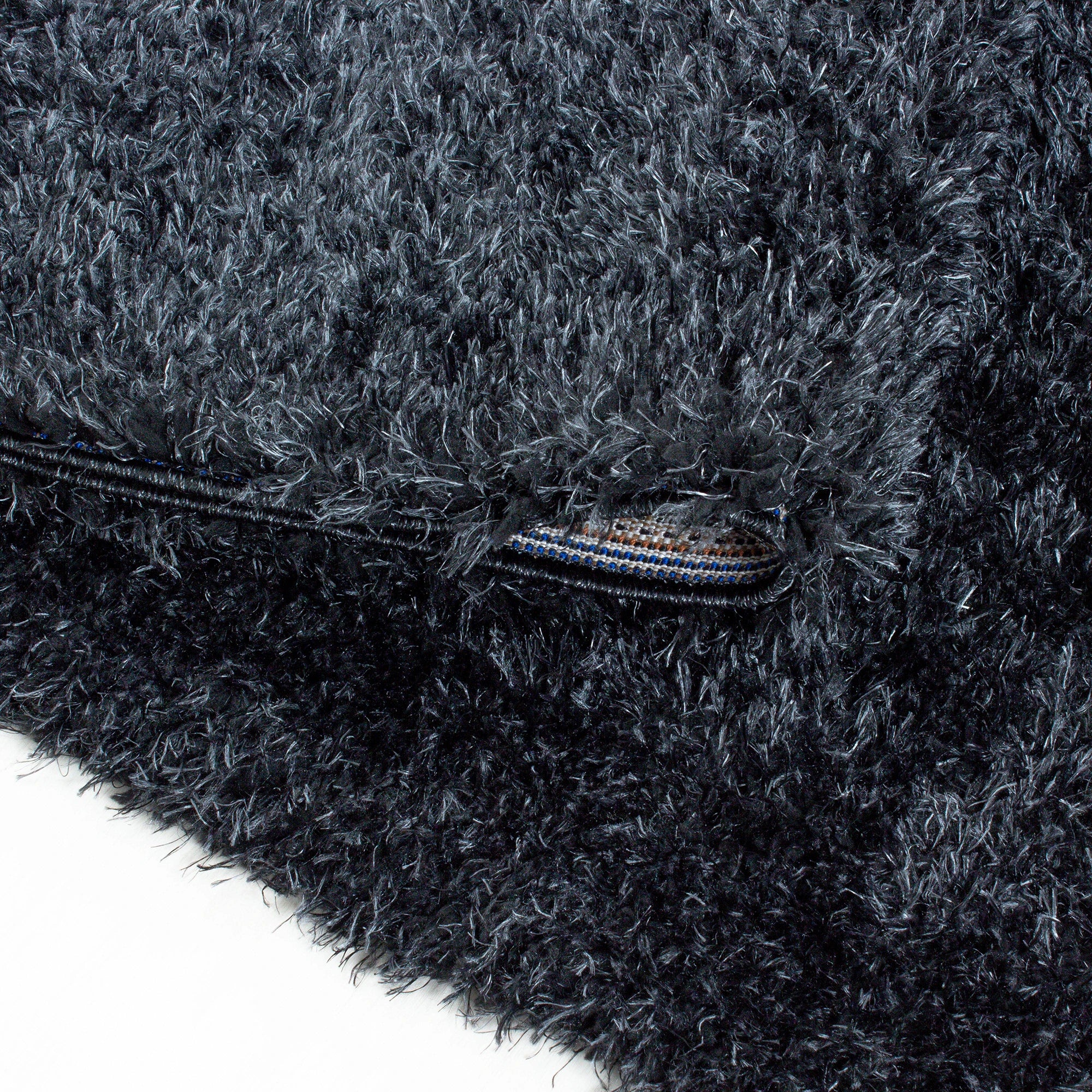 Plain Color Chic Shaggy Rug | Black
