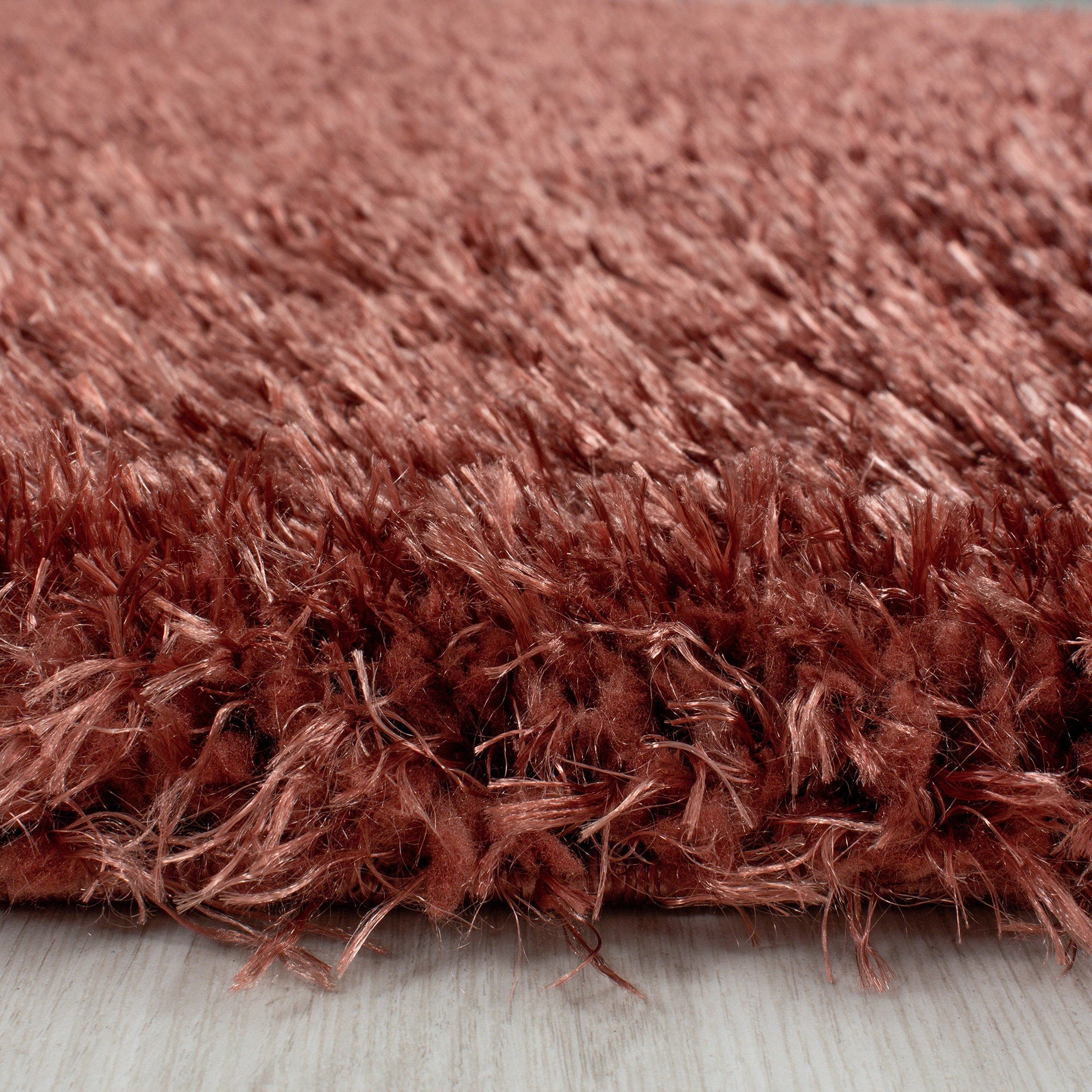 Plain Color Chic Shaggy Rug | Red