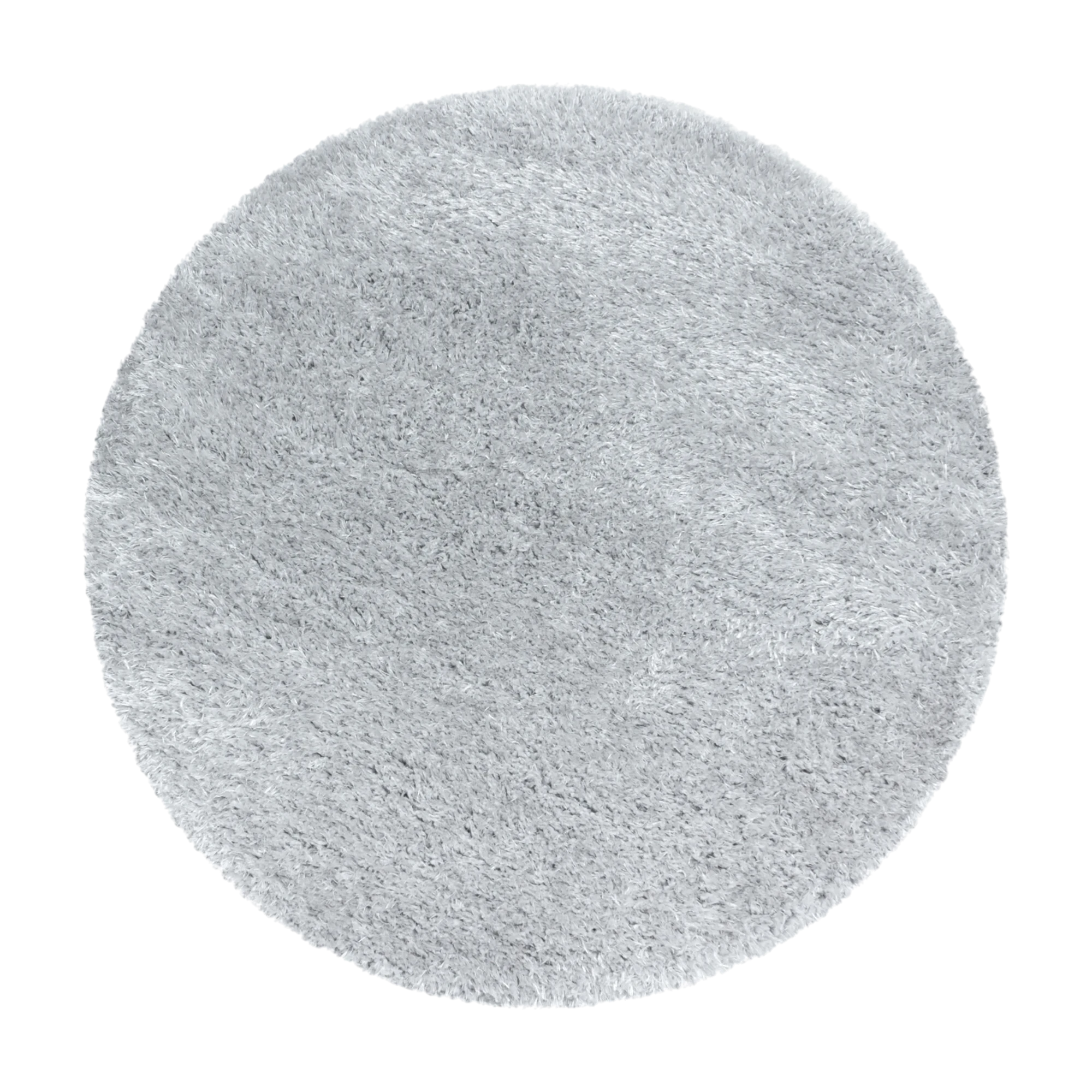 Plain Color Chic Shaggy Rug | Silver