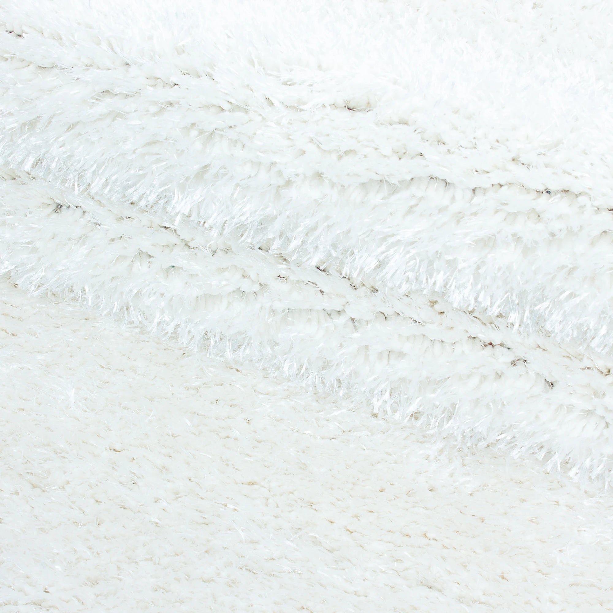 Plain Color Chic Shaggy Rug | White