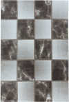 Abstract Marble Effect Checkerboard Area Rug | Brown Brown