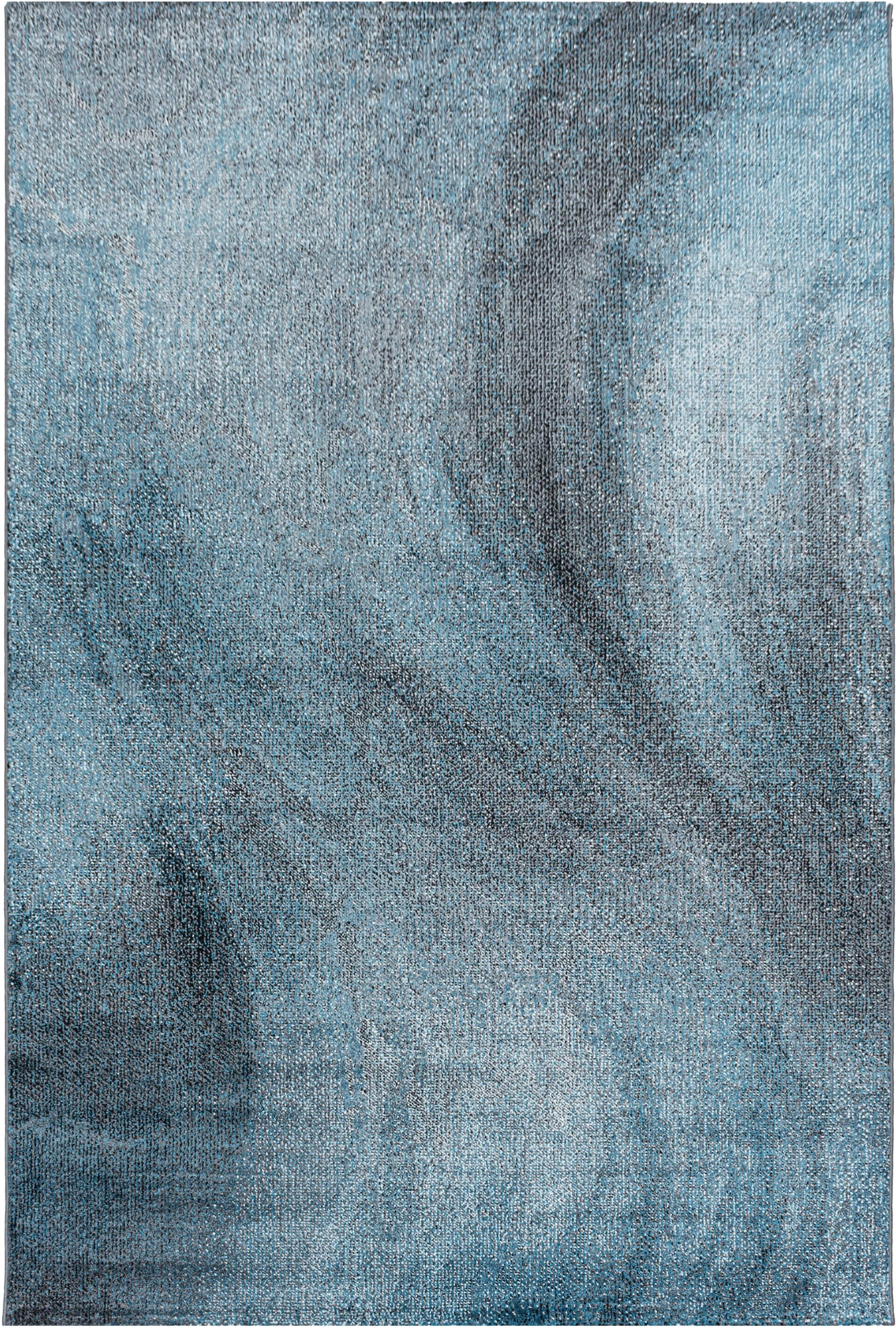 Abstract Distressed Surface Area Rug | Blue