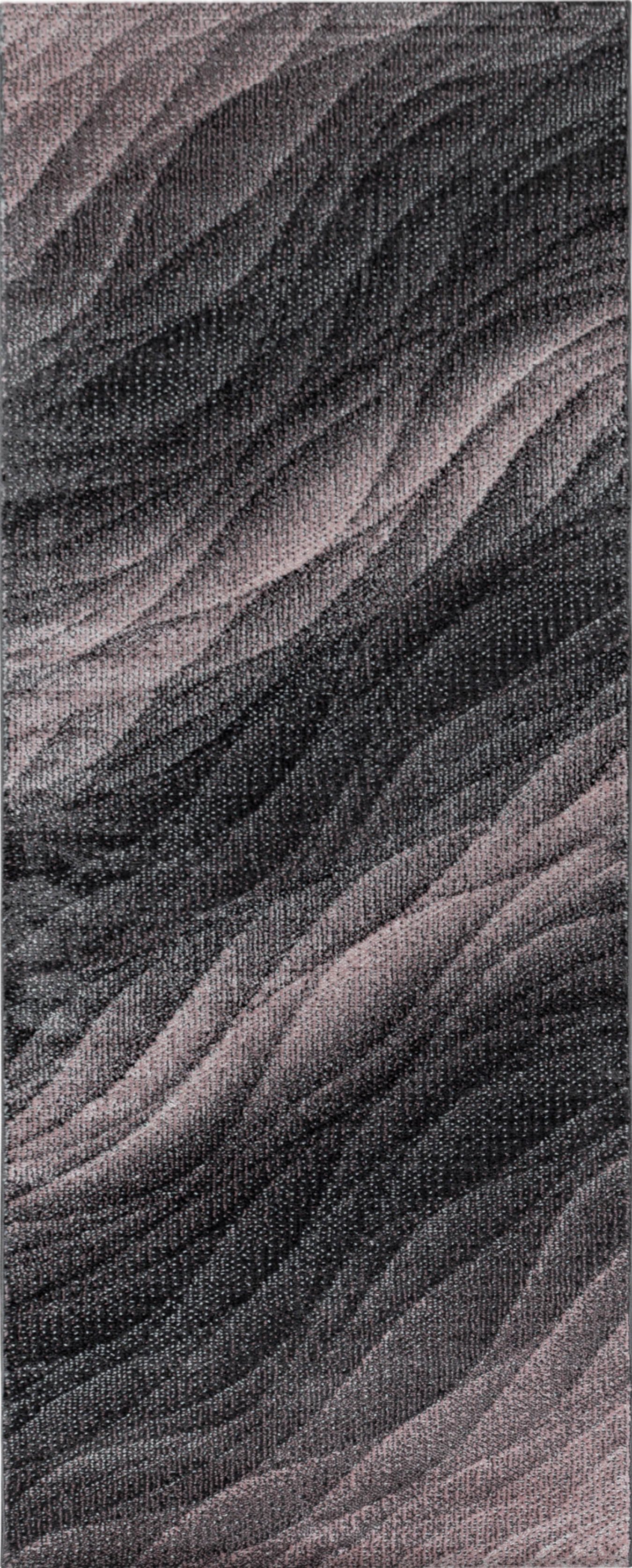 Modern Abstract Wave Contour Area Rug | Pink