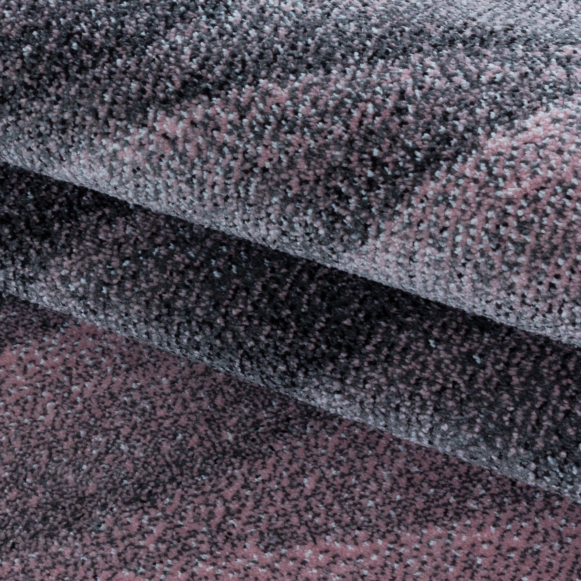 Modern Abstract Wave Contour Area Rug | Pink