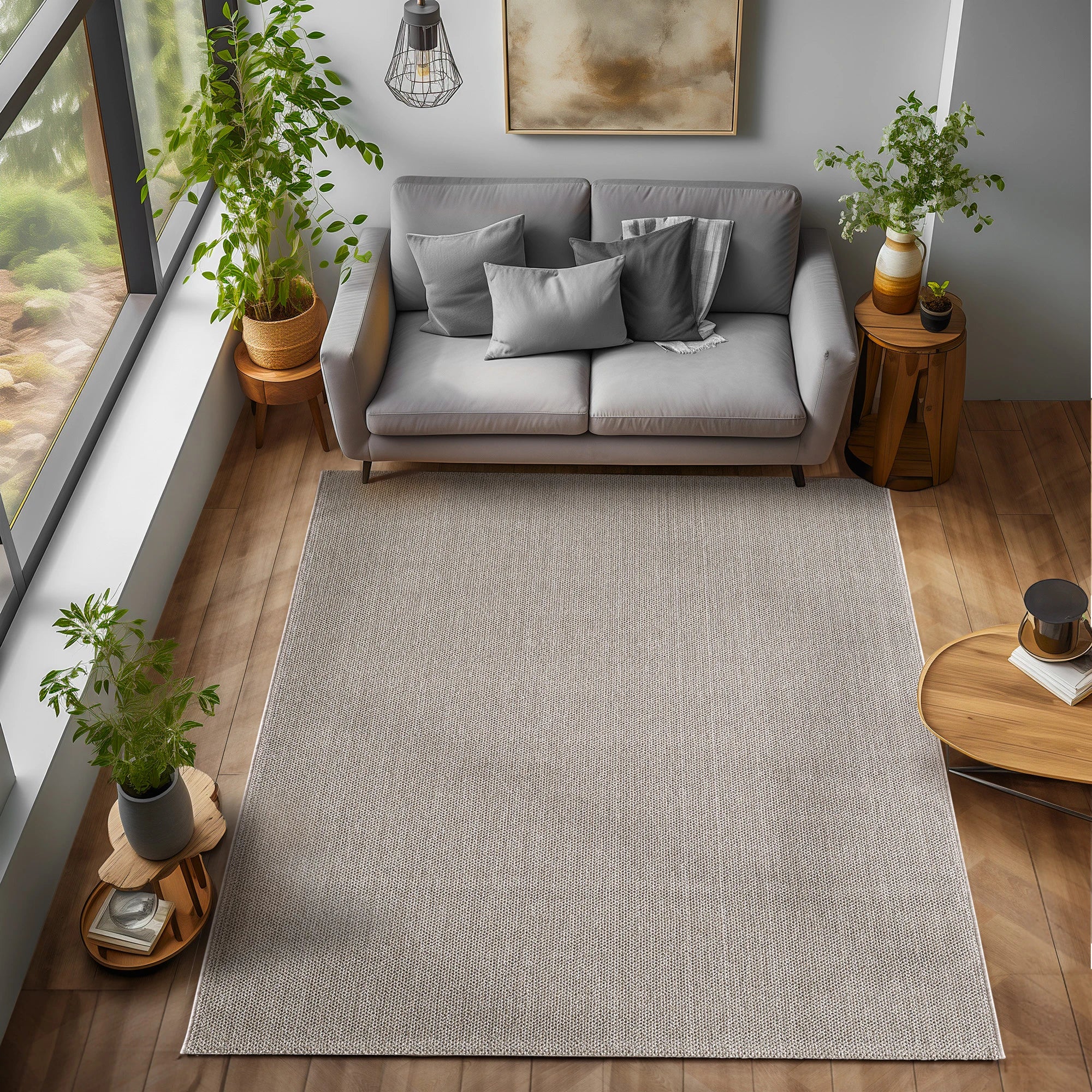 Soft Velvet Textured Rug | Brown