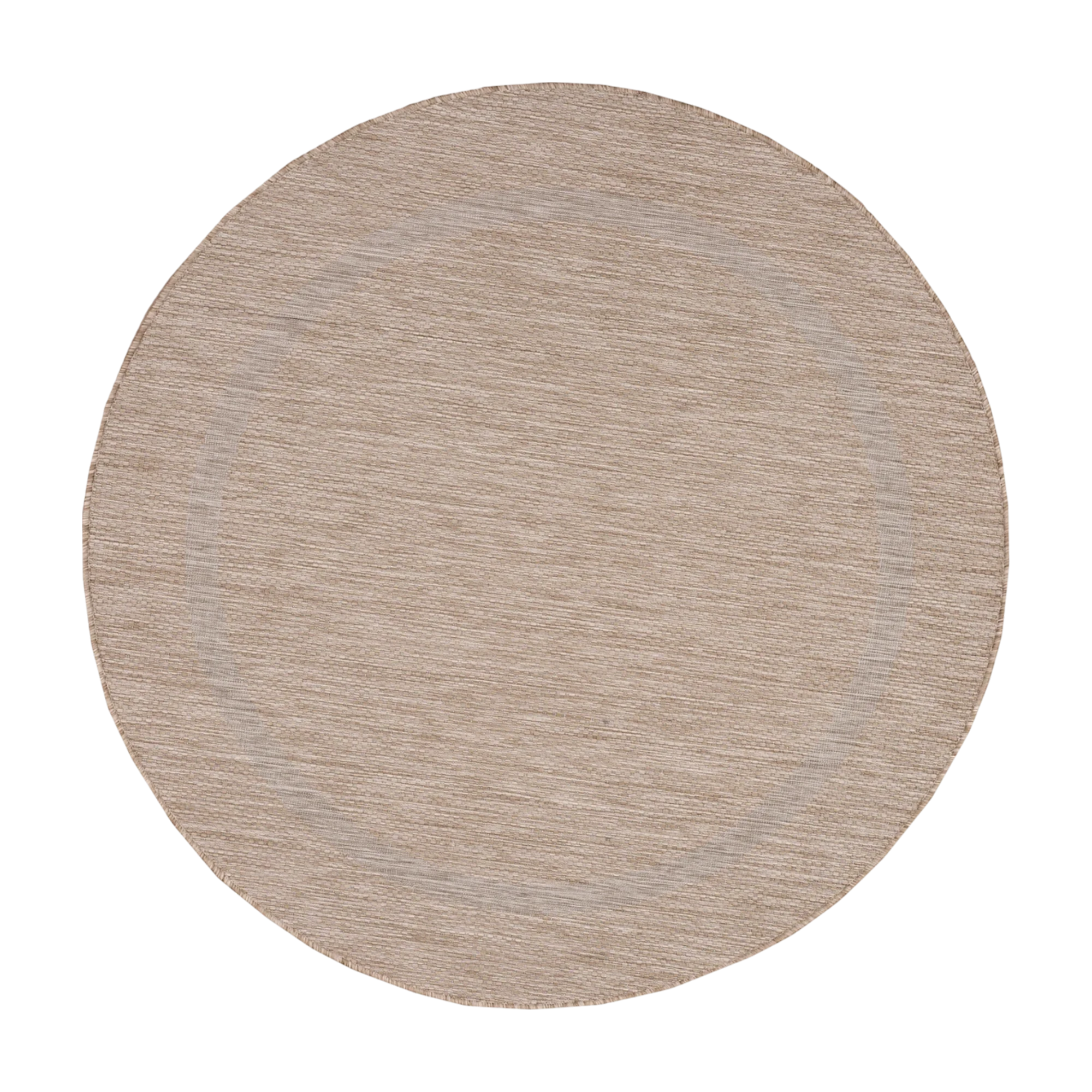 Durable Beige Patio Rug | Border Design