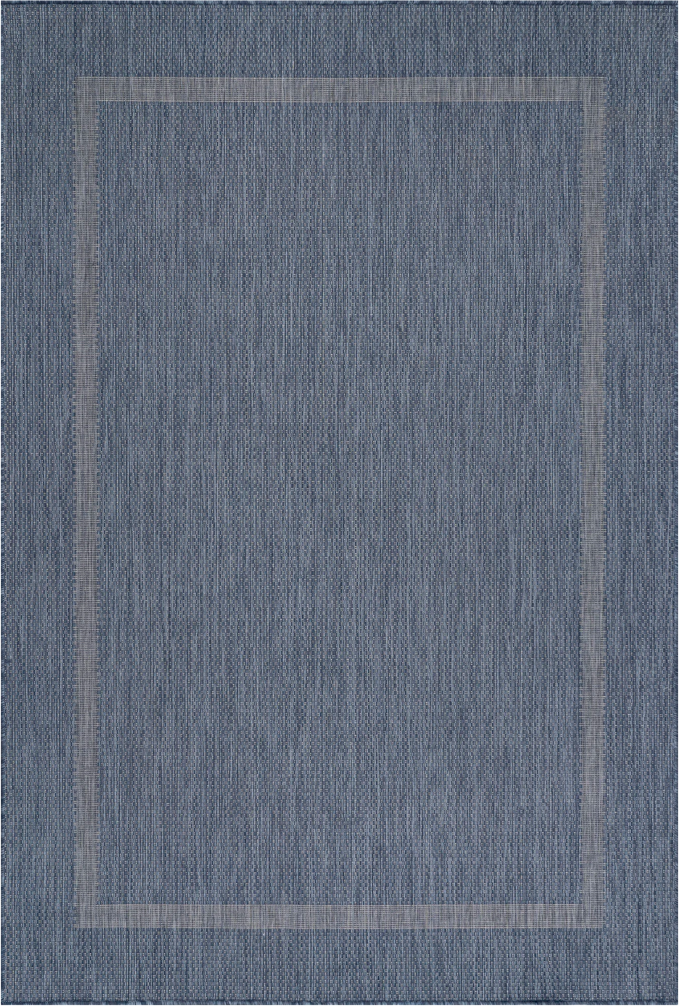 Durable Blue Patio Rug | Border Design