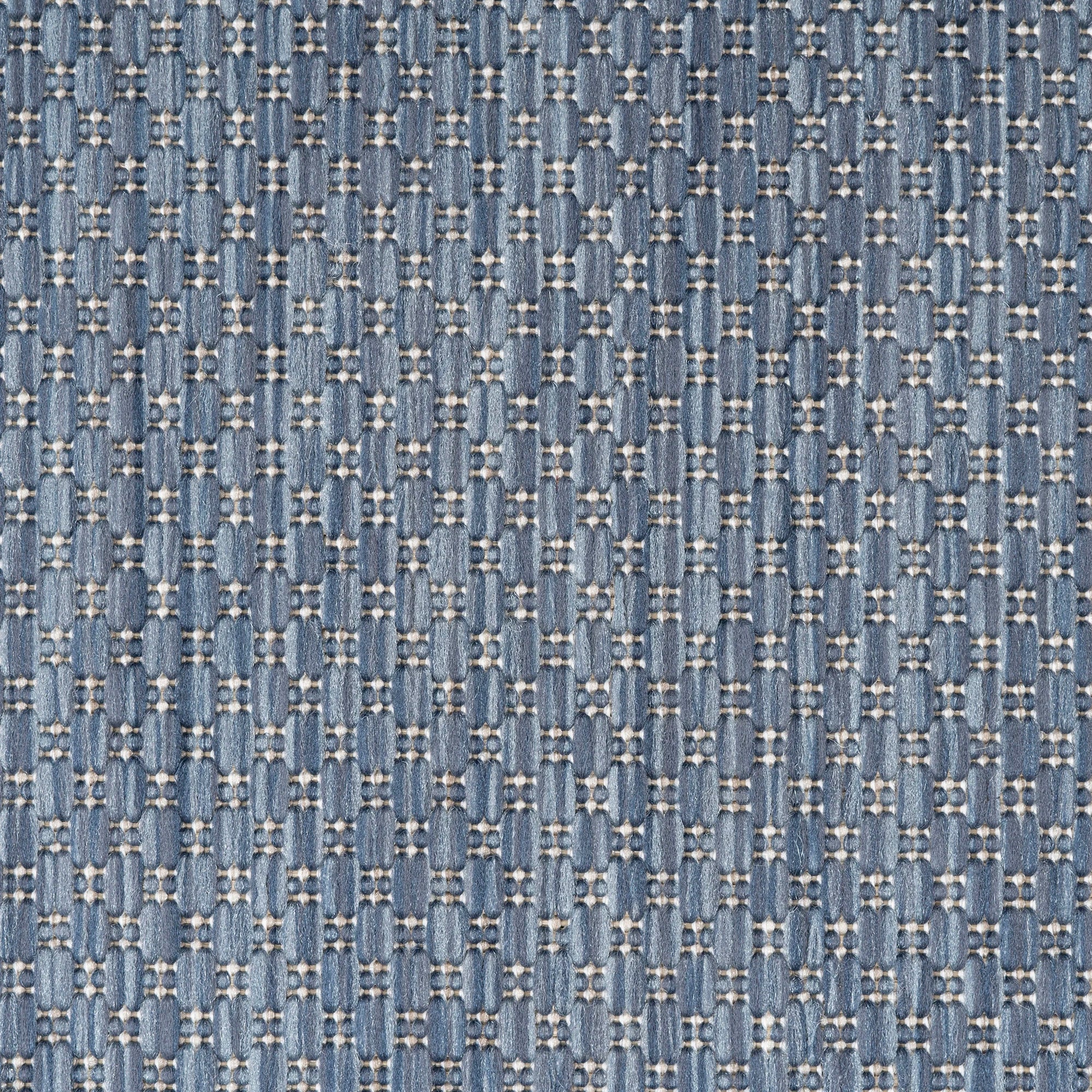 Durable Blue Patio Rug | Border Design