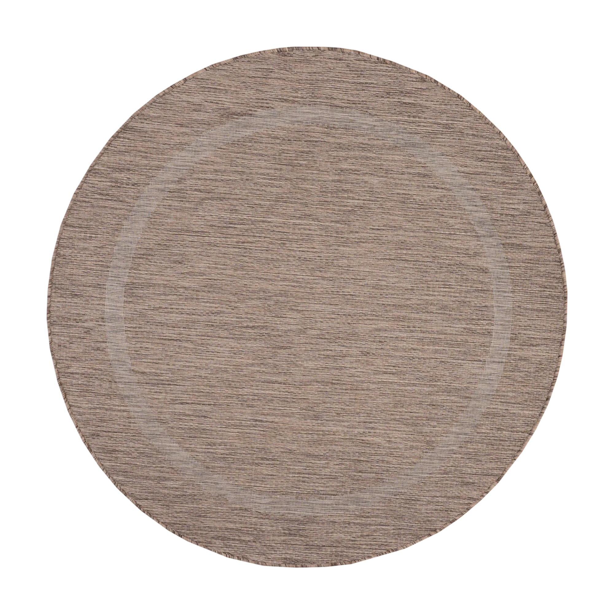 Durable Brown Patio Rug | Border Design
