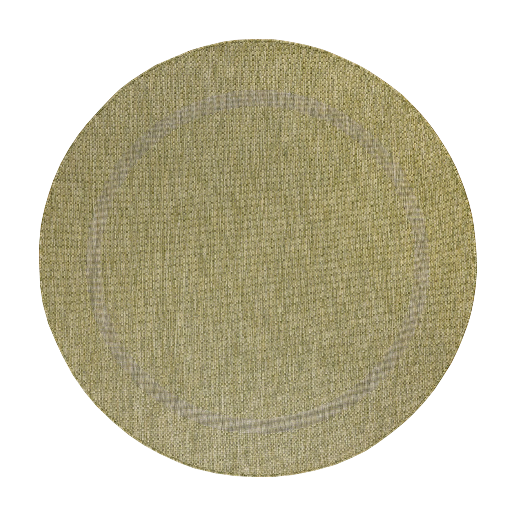 Durable Green Patio Rug | Border Design