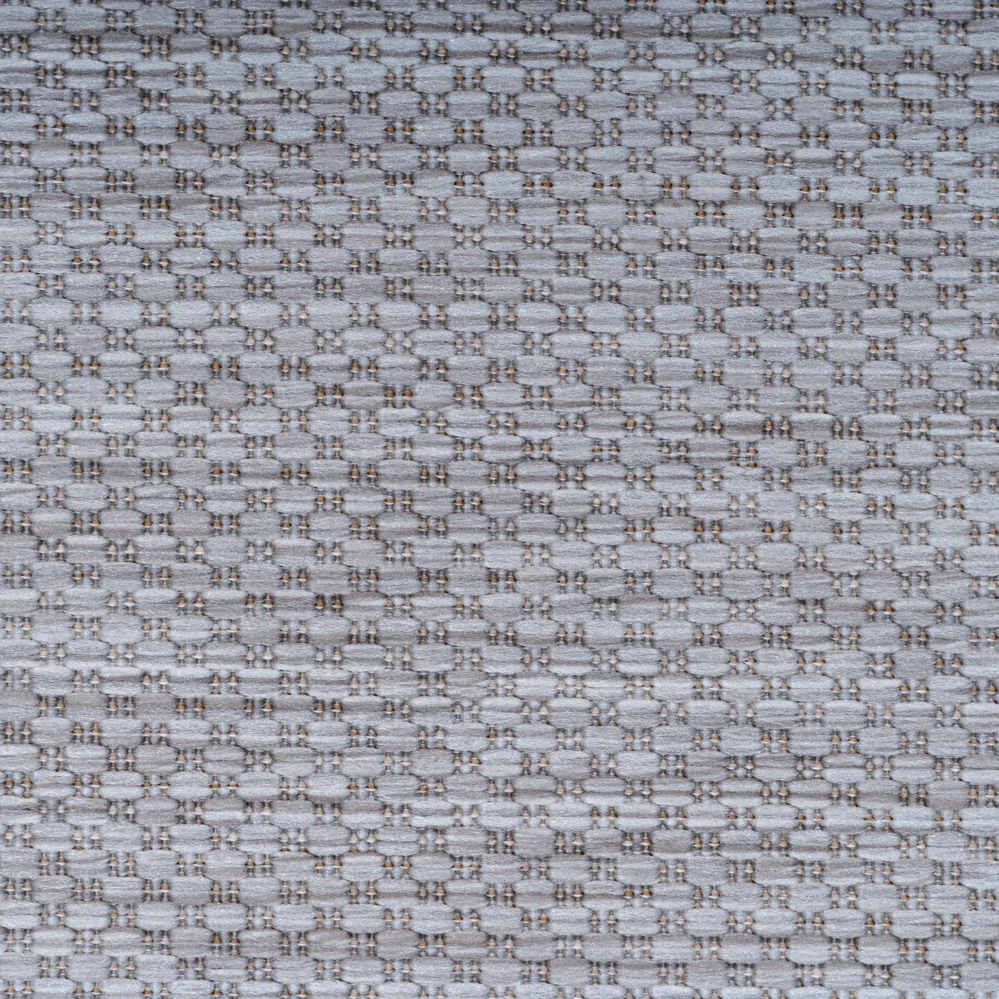 Durable Silver Patio Rug | Border Design