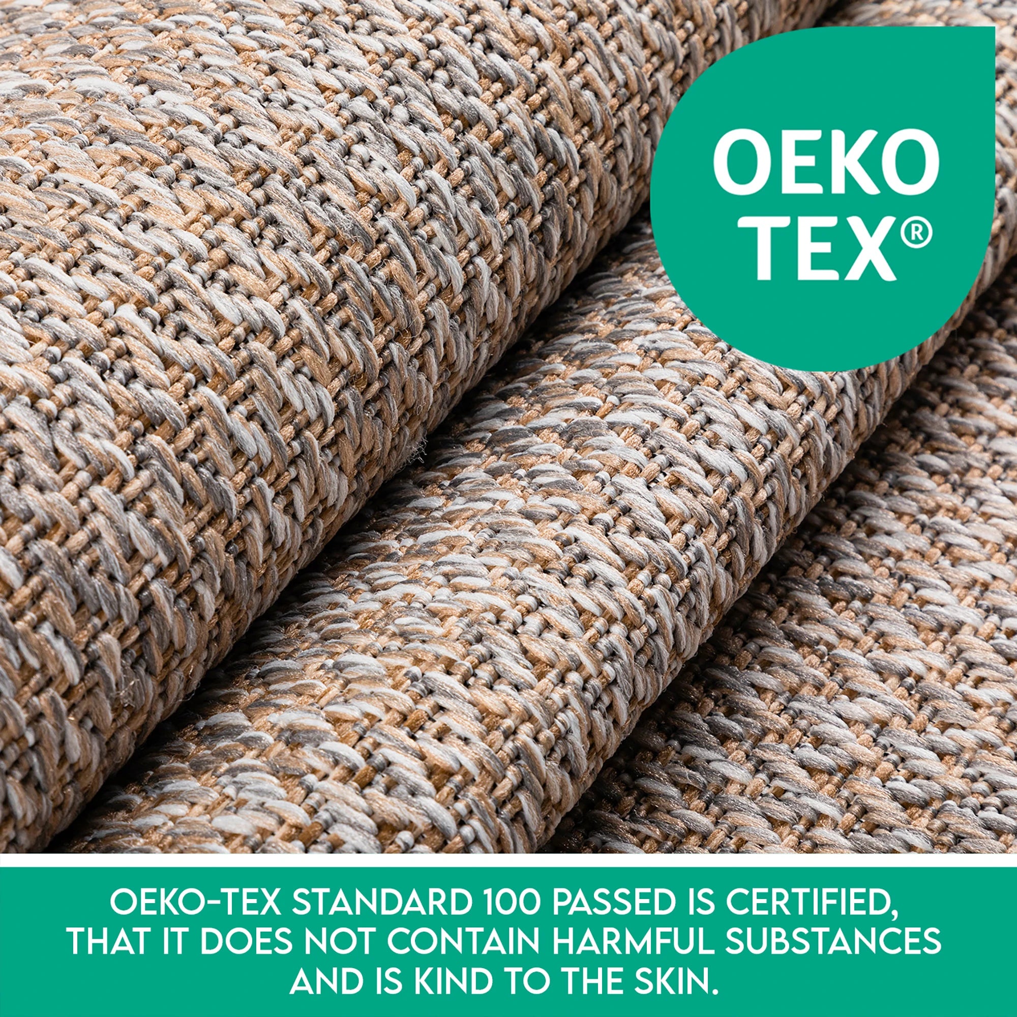 Distressed Beige Outdoor Rug