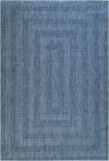 Distressed Blue Outdoor Rug Blue