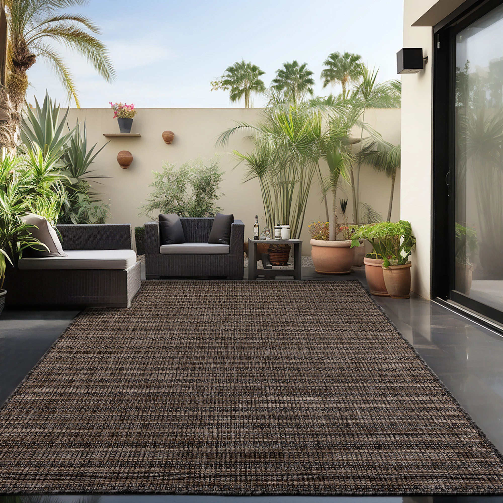 Vintage Jute Weave Rug | Black