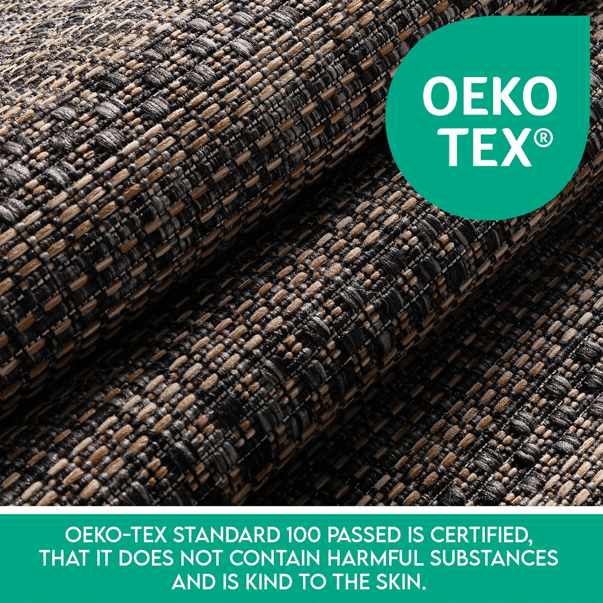 Vintage Jute Weave Rug | Black