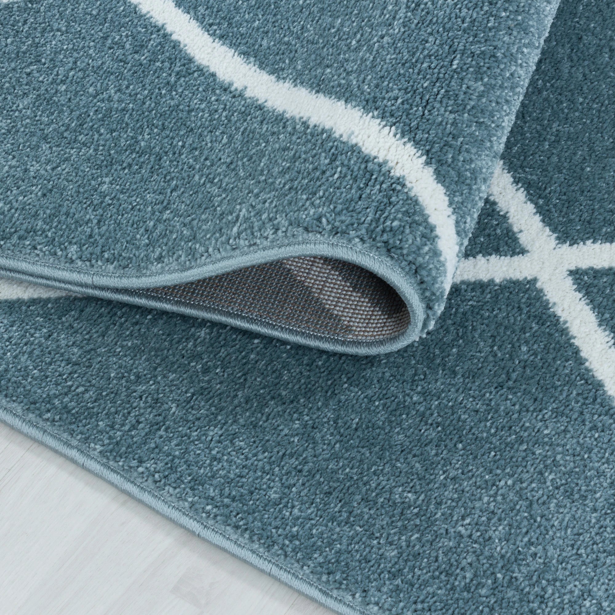 Diamond Cozy Geometric | Blue Rug