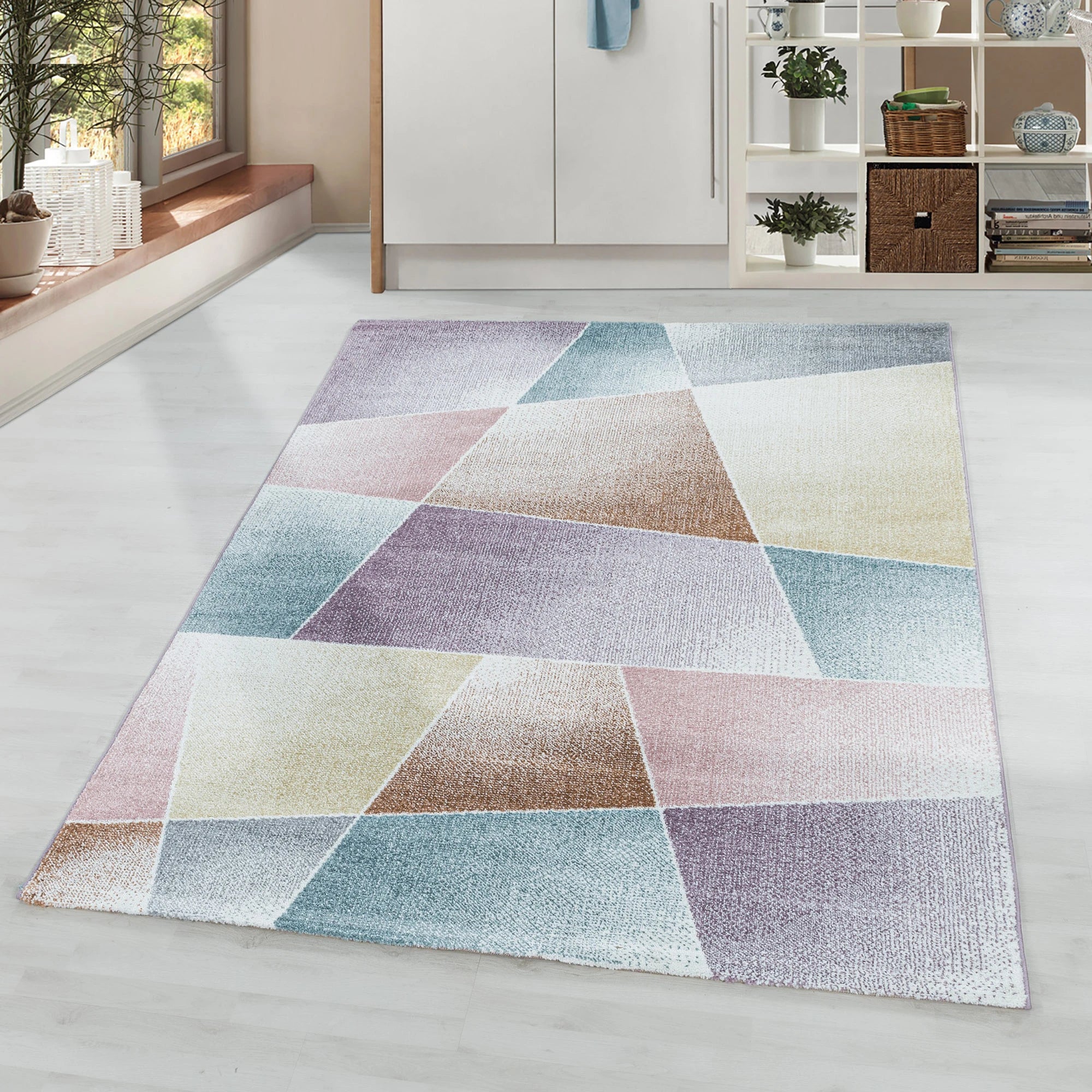 Geometric Shard Design Rug | Multi Rug