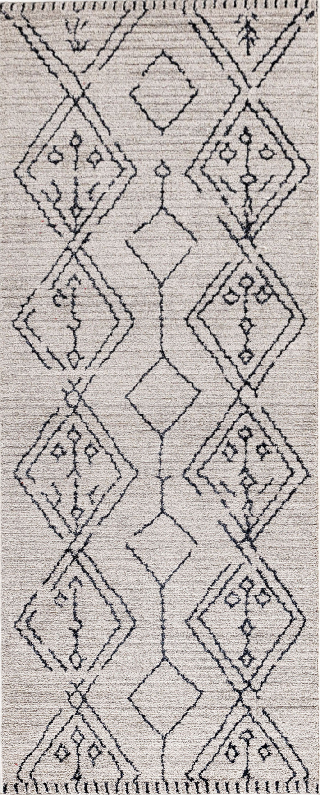 Boho Moroccan Inspired High-Low Rug | Beige