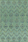 Boho Geometric Outdoor Rug | Green Green