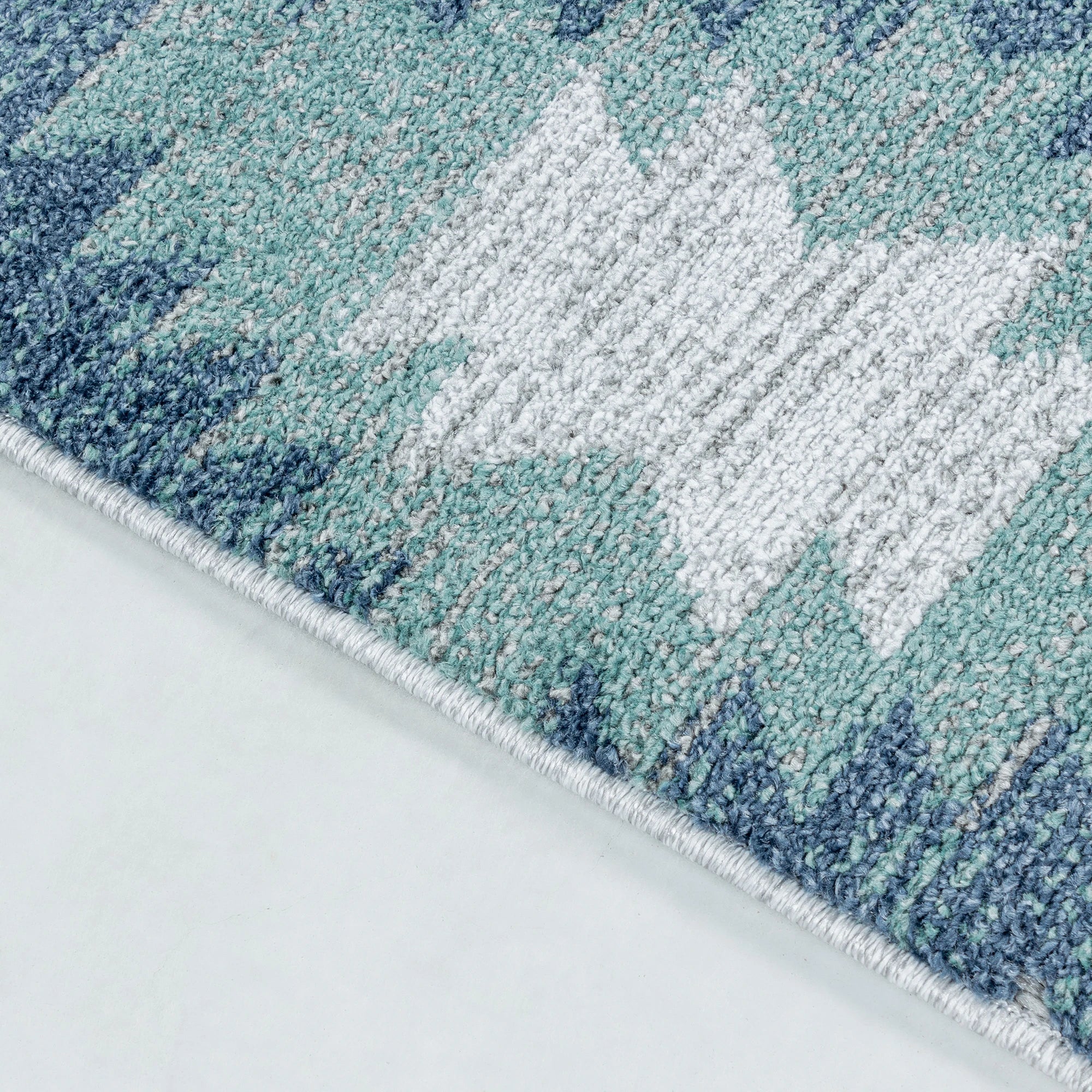 Aztec Geometric Flatweave Rug | Blue