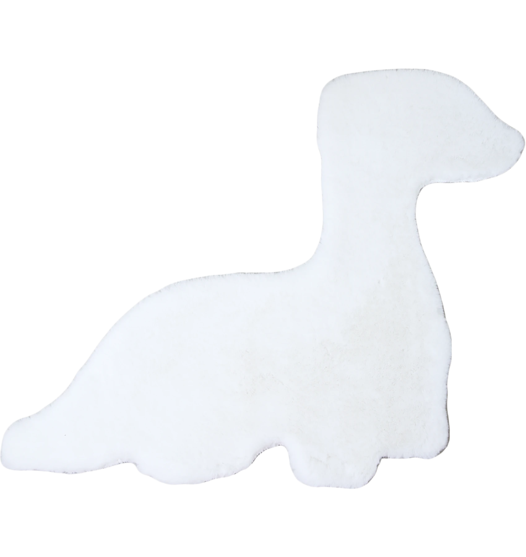 Dino Form Teppich Weiß