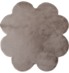 Clover Shape Rug Beige Beige
